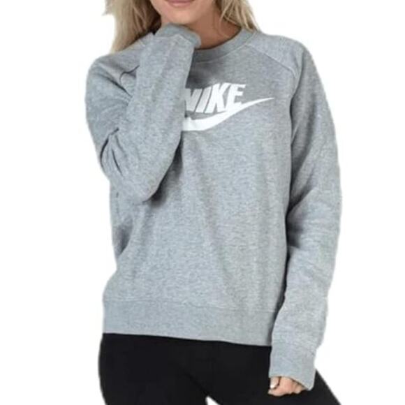 Nike Grey Logo Pullover Sweatshirt Size Small - Picture 1 of 7